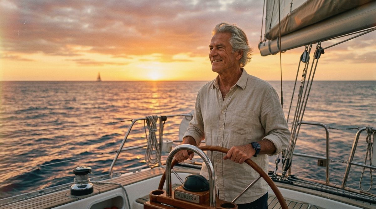 A retiree standing at a crossroads in a forest path, choosing between minimum and strategic retirement withdrawal paths