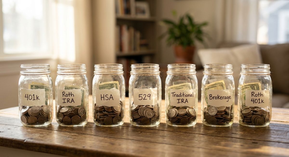 The Complete Guide to U.S. Investment Accounts: Taxable Brokerage, 401(k), IRA, Roth, HSA, and 529